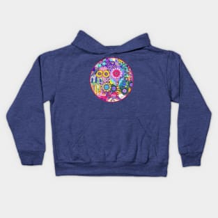 Double Sunflower Abstract Kids Hoodie